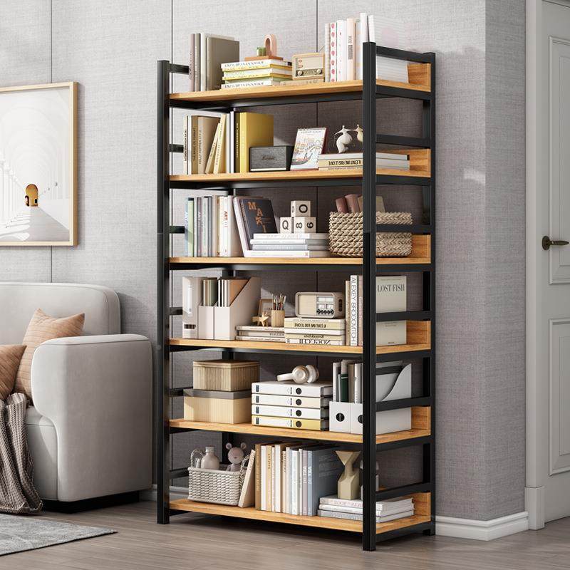 易书架落隔板物置架家用简客厅铁艺G034收纳架展示架储物架钢木书,住宅家具,书架,淘宝优惠券,粉丝福利购,淘宝优惠卷