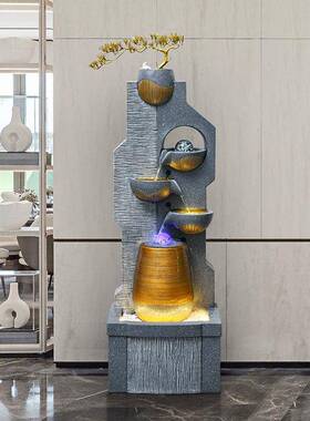 生创意喷泉件流摆FQF招财客厅办公室别水墅阳台房间财家装饰礼品