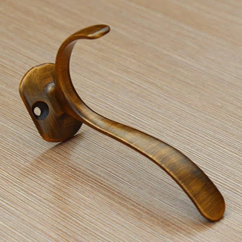 欧式挂衣钩挂钩壁挂衣帽钩单个古铜实心仿古衣钩单钩入户门挂衣钩