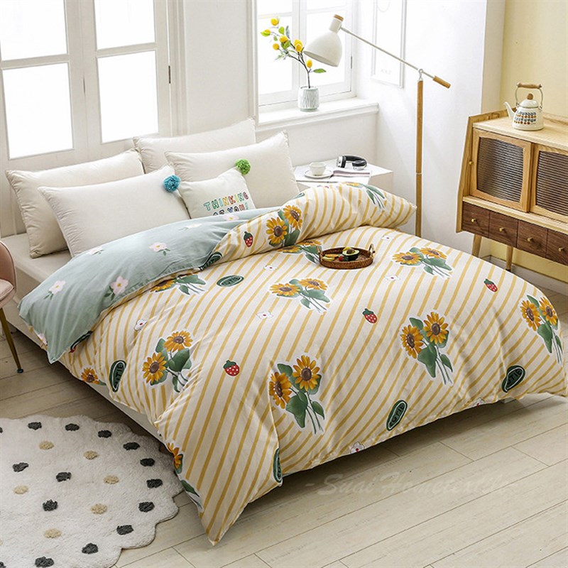 纯棉被套全棉小花1米6单件1.6单人160x210被罩春秋天5x6x7一米八8