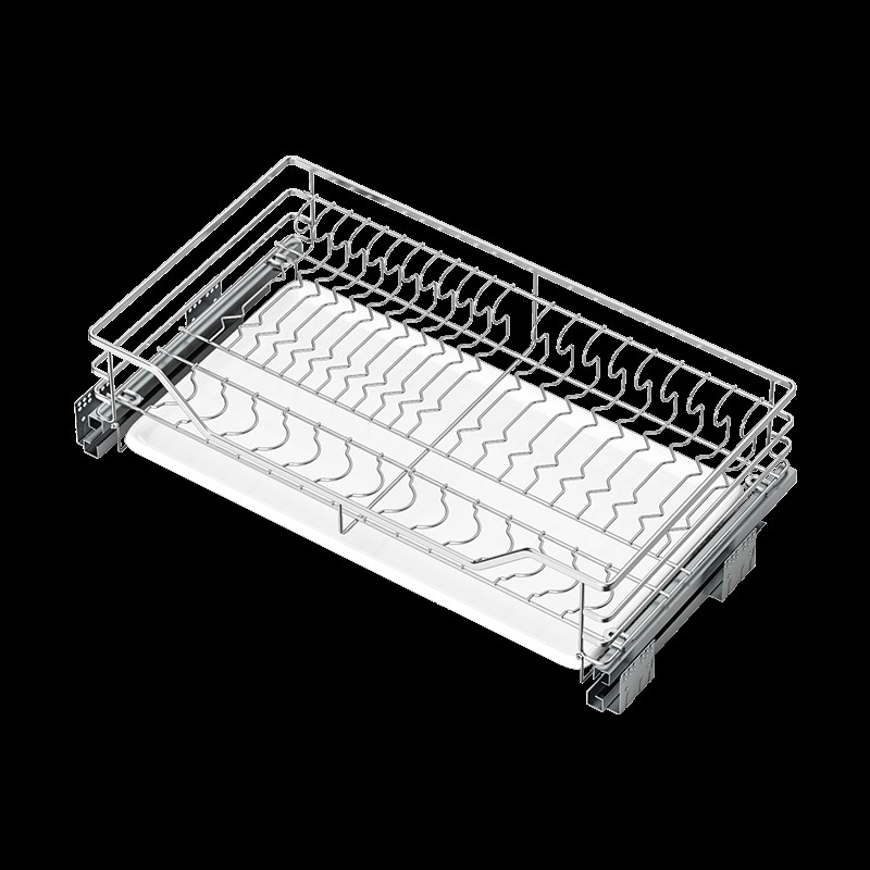 400以内深橱柜拉篮350深380厨房抽屉式600浅深度700柜体800碗碟蓝