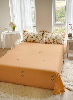 定做纯棉加大炕单3k/3.2/3.5x245m榻榻米全棉斜纹床单被单60支布