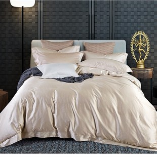 秋冬纯棉140支床上用品长绒棉色织提花1.5m 1.8m床双人床单四件套