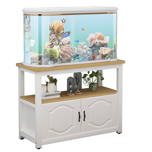 钢木实木鱼缸底柜金属底架底座不锈钢草缸鱼缸架子铁艺定做鱼缸柜