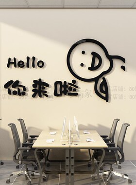 办公室氛围布置公司进门背景形象墙企业文化M墙面装饰励志标语墙