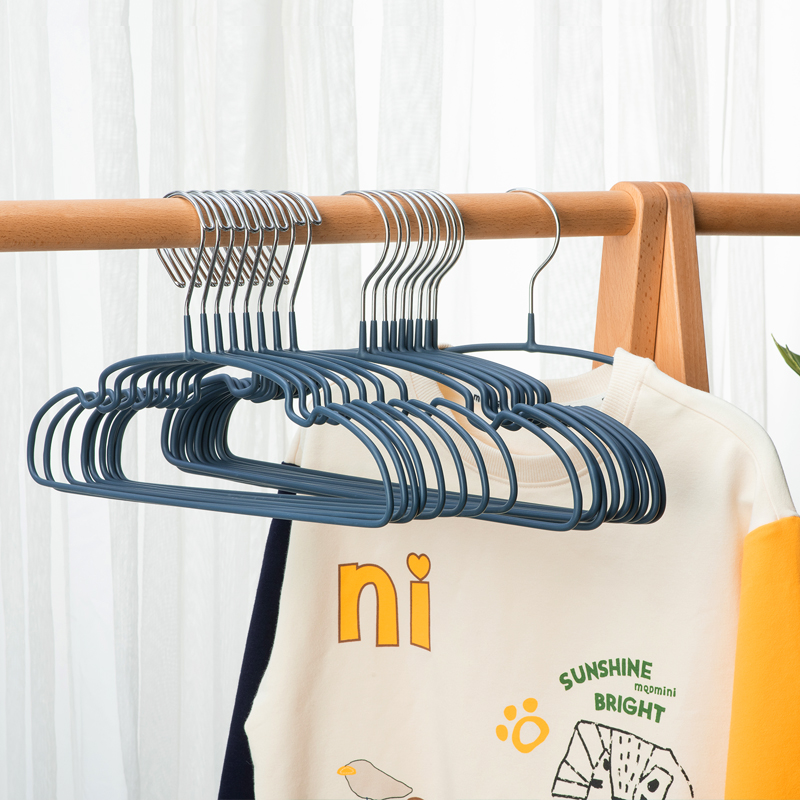 儿童防风衣架自动卡扣儿童衣架中童大童宝宝小衣架户外晾晒防掉