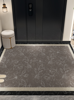 地垫入户门垫高级感门口玄关脚垫耐脏免洗地毯家用V门外可裁剪垫