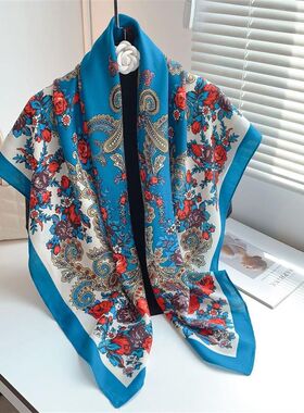 民族风披肩女夏季外搭旅游拍照大围H巾薄款沙滩巾百搭两用丝巾
