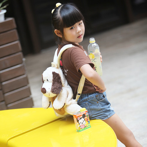 幼儿园双肩包1-2-3岁宝宝小书包可爱背包卡通狗公仔包包男女儿童