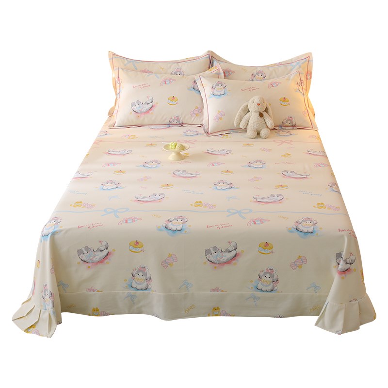 加厚全棉磨毛床单单件冬季家用双人保暖单人学生宿舍冬天被单