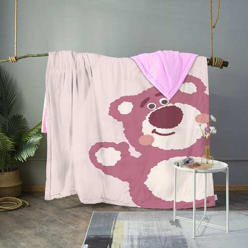 草莓熊空调被卡通可爱纯棉冷气被学生宿舍午休夏凉被儿童全棉薄被