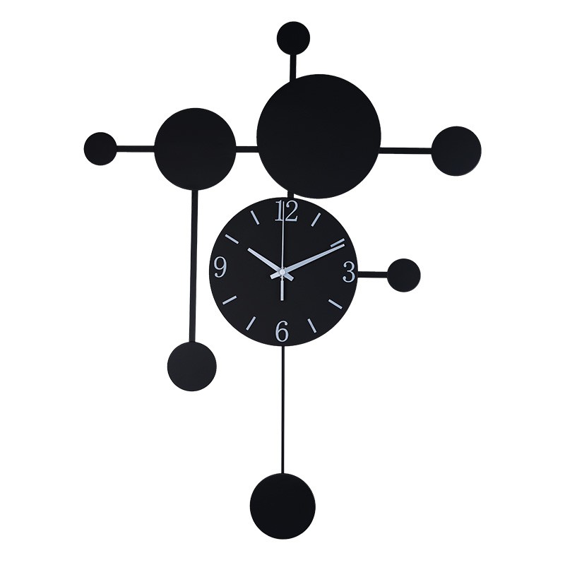 钟表挂钟客厅餐厅免打孔艺术大气时钟墙上极简风格大号静音石英钟