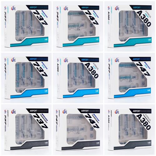预 JCwings宽体窄体B737波音By747空客A380塑料飞机廊桥模型 1:40