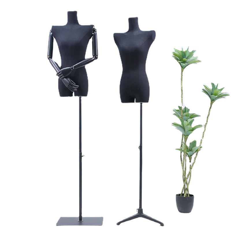 韩版黑色平肩模特道具女服装店橱窗人台人偶直角肩全身模特展示架
