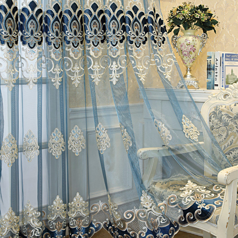 大气高档奢华欧式客厅阳台餐厅窗纱窗帘纱帘别墅落地窗镂空绣花布,居家布艺,定制窗帘,淘宝优惠券,粉丝福利购,淘宝优惠卷