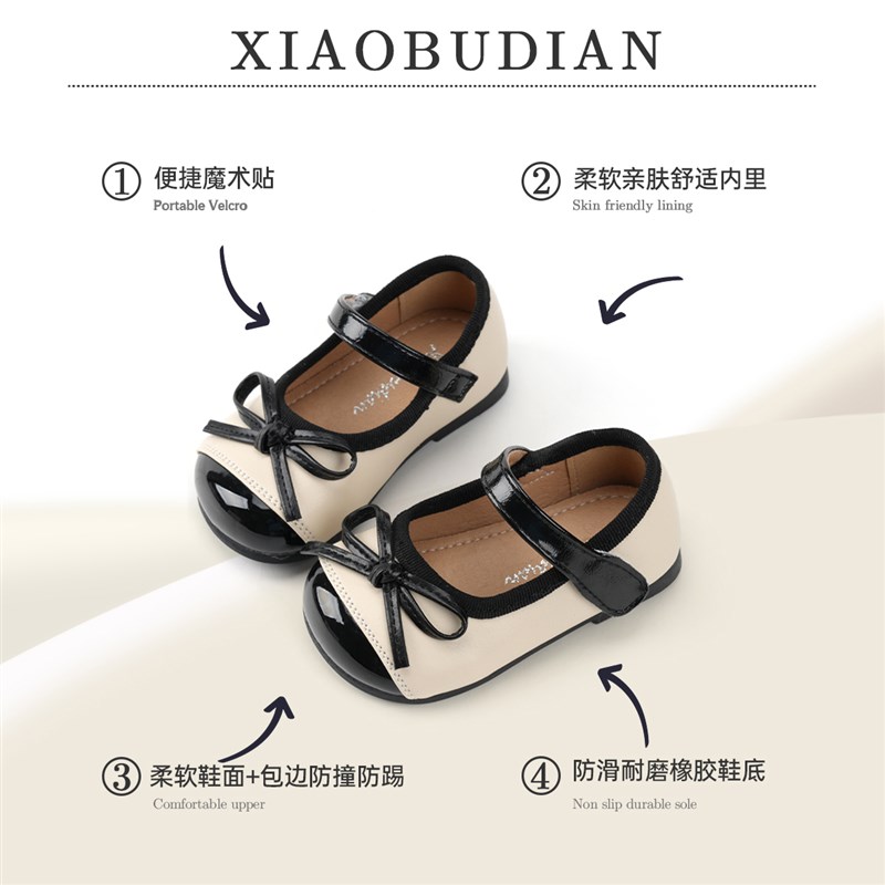 女宝公主鞋软底婴儿鞋子春秋款宝宝学步鞋小童单鞋1一3岁小皮鞋夏