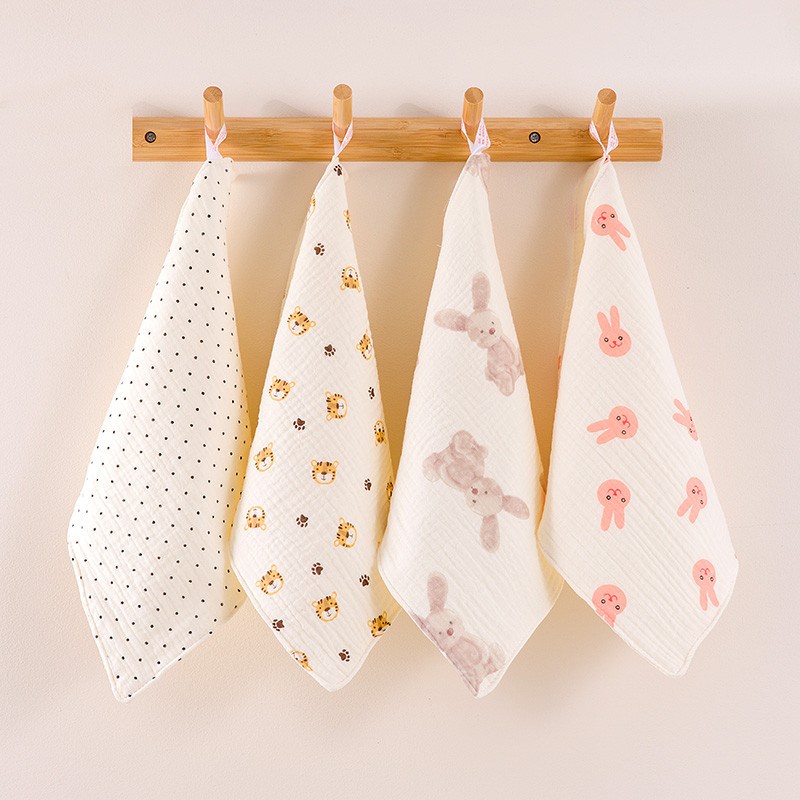 纱布毛巾纯棉小方巾婴儿洗脸巾巾宝宝拍隔新生儿童手帕洗澡巾新款