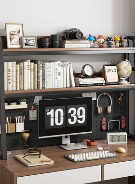 桌面置物架网红学生学习书桌收纳架子电脑办公桌上多Y层洞洞板书