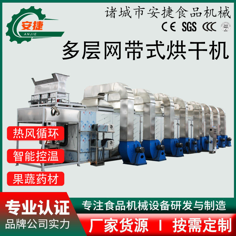 大型连续式烘干机 桂圆荔枝多层烘干设备生产厂家 桑葚烘干机