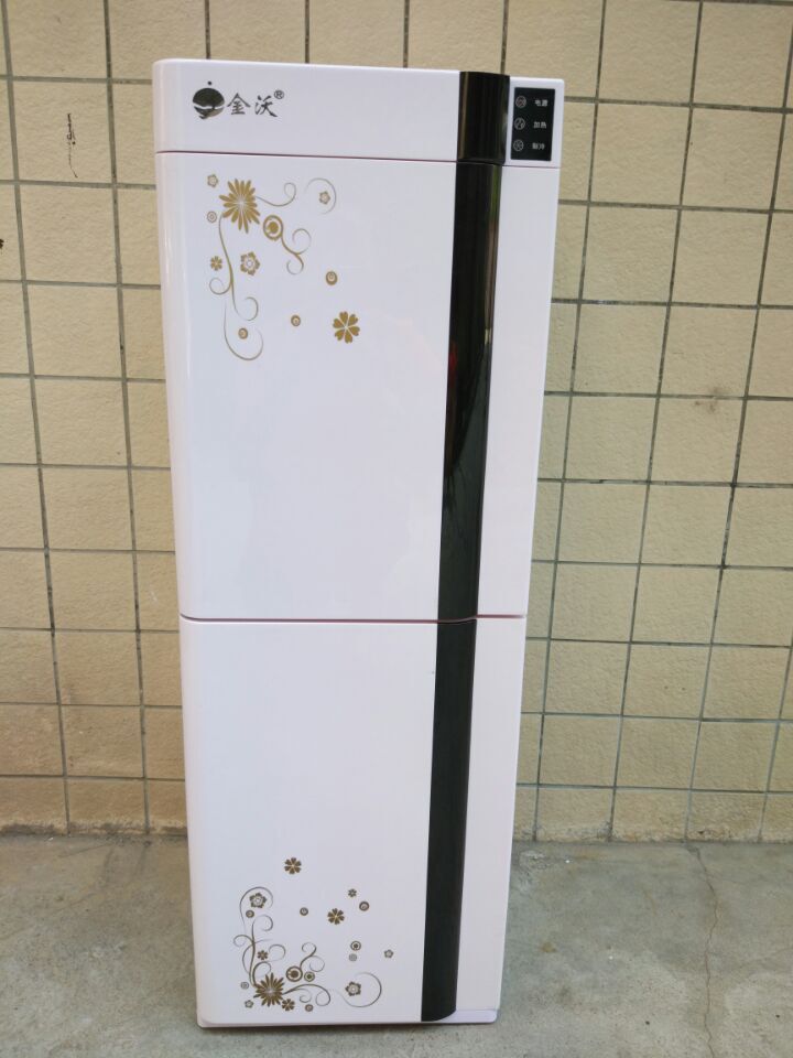 金沃双门立式管线饮水机新款印花铁皮款加厚温热冰热直饮机