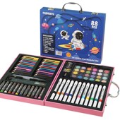 丙烯马克笔画笔蜡笔绘88画套装 水彩笔 儿童小学生学习用品画画套装