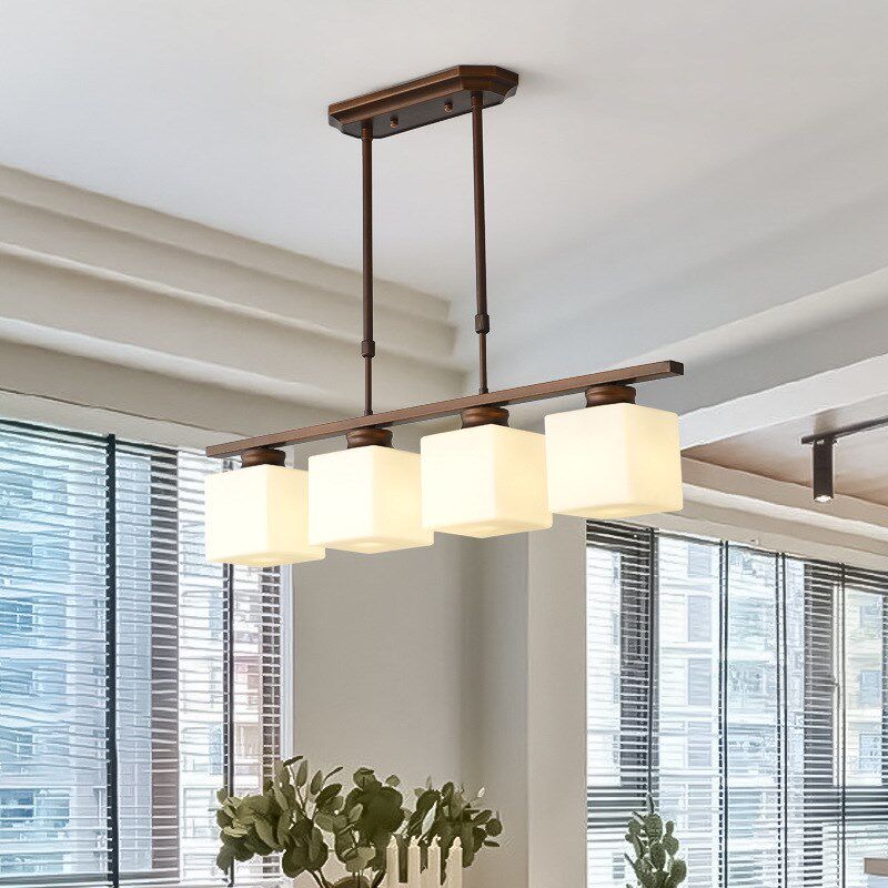 美式吊灯客厅餐厅卧室灯简约乡村复古创意个性铁艺玻璃中山灯具