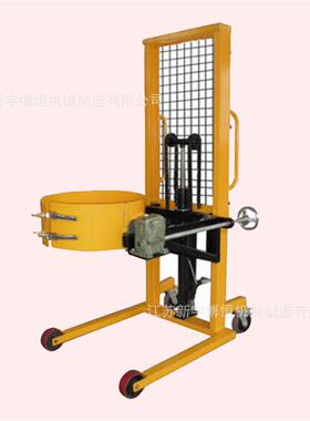 泰兴鹰勾抱夹式油桶装卸倒料机手动液压升降油桶车翻转圆桶车