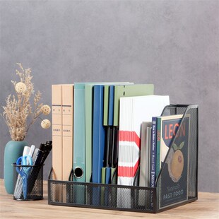 5格金属文件架框办公室桌面文件收纳盒网状多层文具资料置物架子