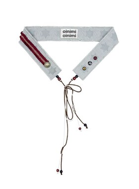 DAL,MATiA 薄绿色 星星撞色荷叶钮扣装饰腰封 叠穿搭配腰带