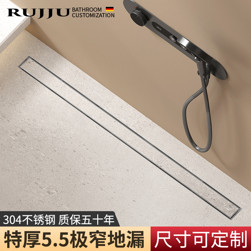 隐形极窄长条型地漏极简线性淋浴D房卫生间加长大排量全铜防臭芯