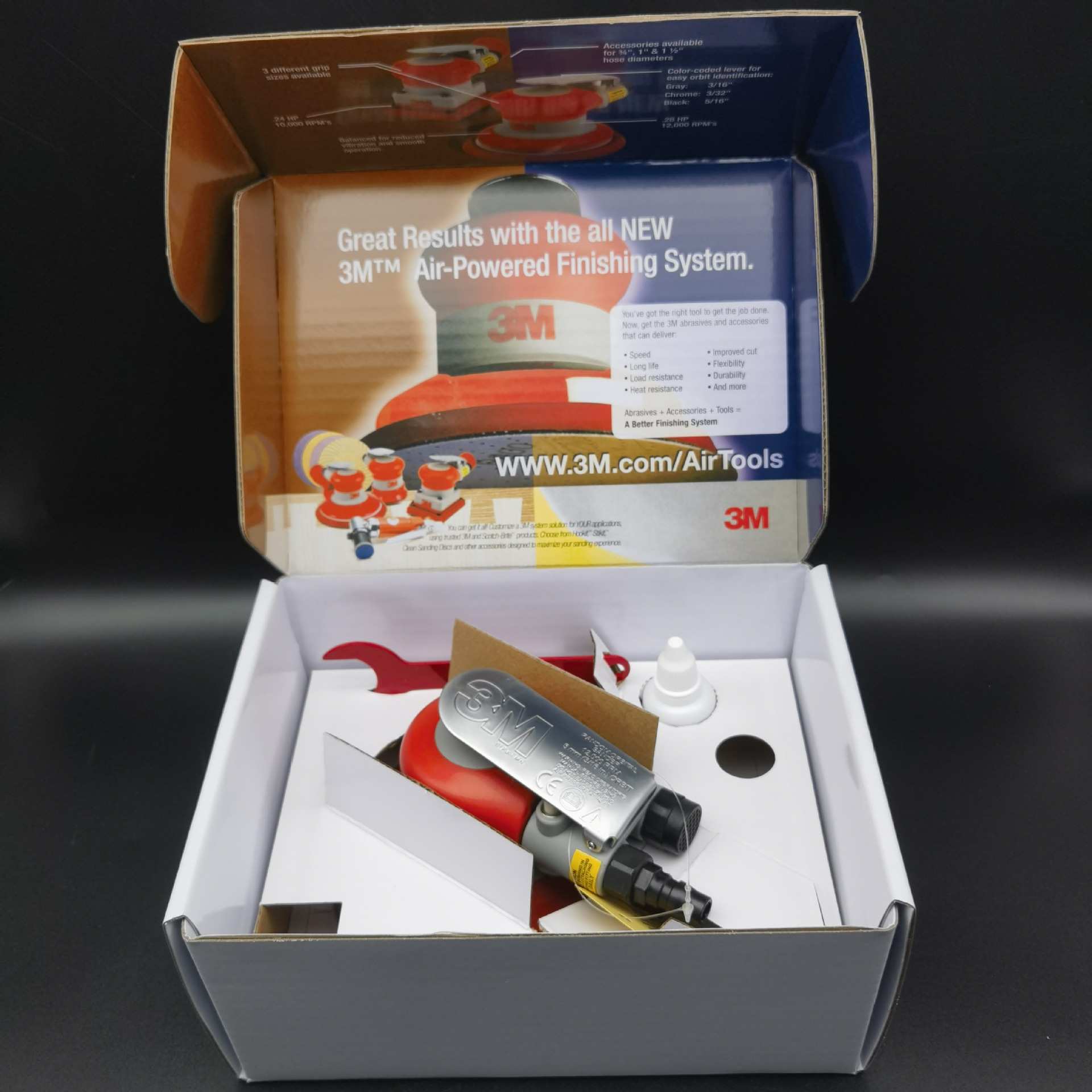 3M20317气动打磨机原装振动偏心5寸抛光机研磨机汽车腻子抛光