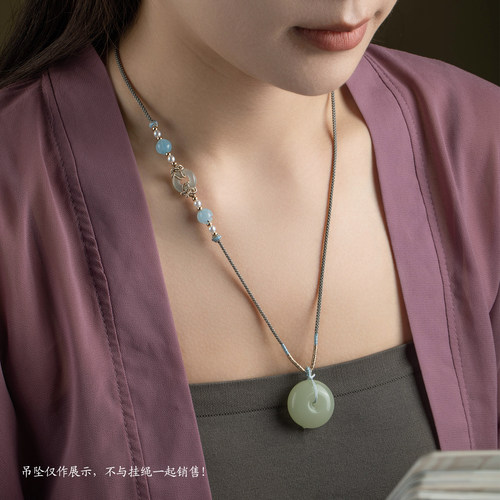 手工编织项链绳玉吊坠挂件