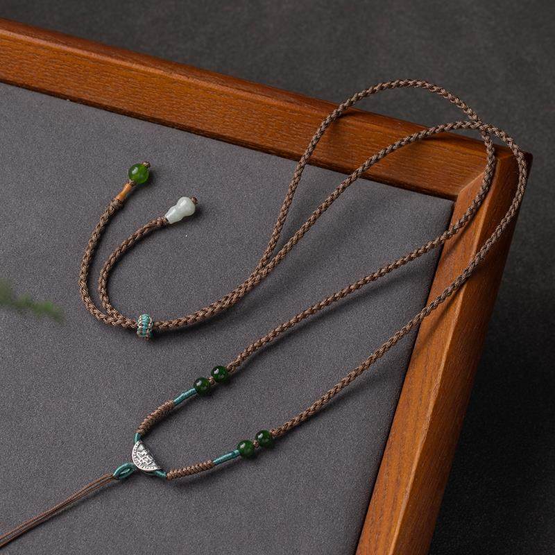 和田玉翡翠吊坠绳手工编织项链挂绳男女挂脖配绳毛衣链可调节挂绳,饰品/流行首饰/时尚饰品新,绳,淘宝优惠券,粉丝福利购,淘宝优惠卷