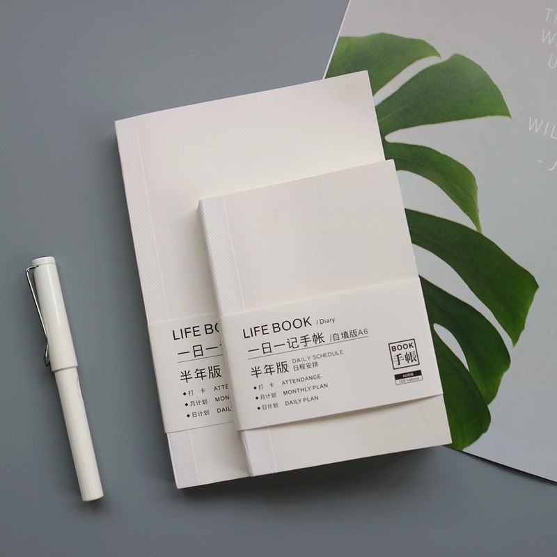 一日一记时间轴手帐A5A6日程打卡月计划笔记本彩色内芯hobo平替
