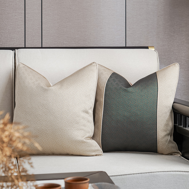 新中式沙发抱枕套古典风客厅靠垫套吊坠流苏腰枕样板间大靠包定制