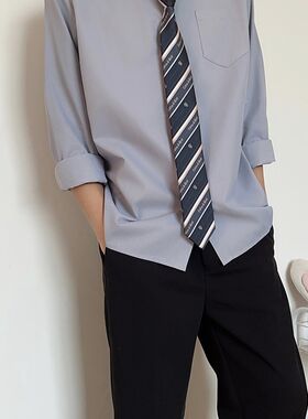学院风dbk制服基础款日系男生衬衫学生长袖秋冬内搭高级感外穿衬