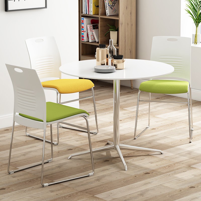 培训椅会议室可叠落无扶手塑料靠背电脑椅办公室会议洽谈培训椅子