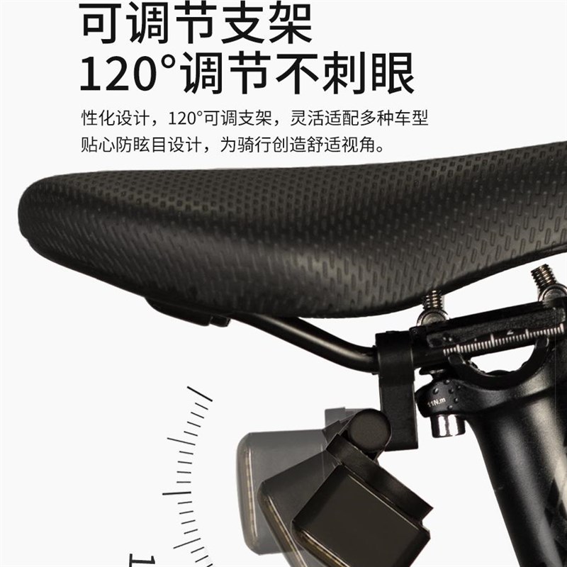 自行车灯尾灯公路夜骑行表情刹车灯山地车闪光灯小布brompton配件