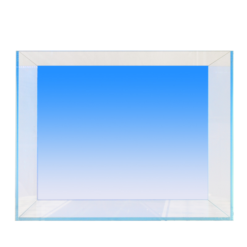 吉景佳鱼缸背景纸画鱼缸壁纸造景装饰水族缸底贴纸自粘蓝白青渐变