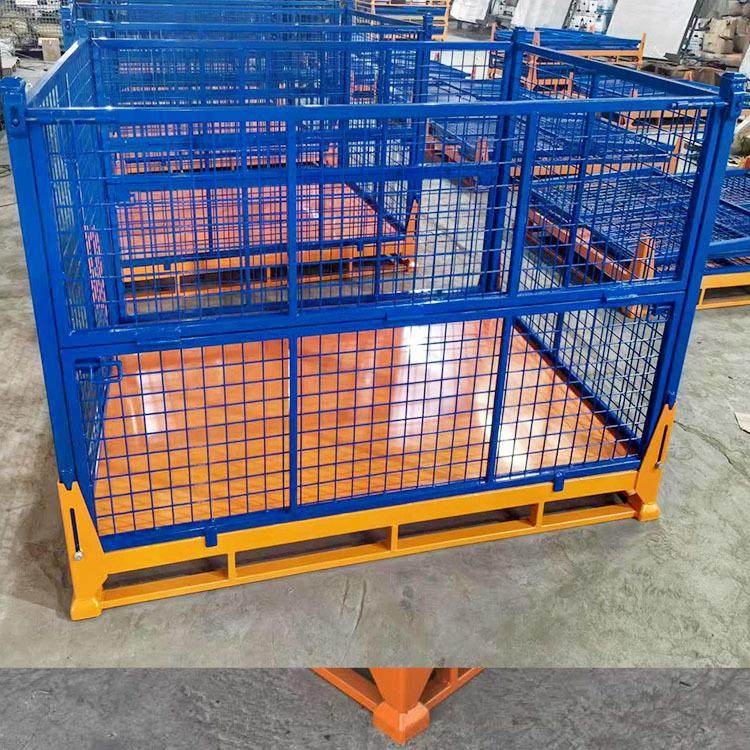 重型仓储笼上海厂家销售折叠式网格料箱可上货架可堆叠存储