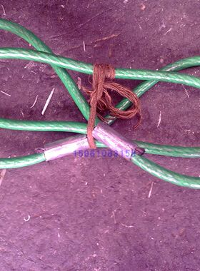 起重行车用注塑包塑复合尼龙钢丝绳插编卡扣压制吊索具6MM.-24m
