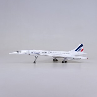 【带轮子带灯】50cm仿真拼装法航法国航空协和客U机飞机模型摆件