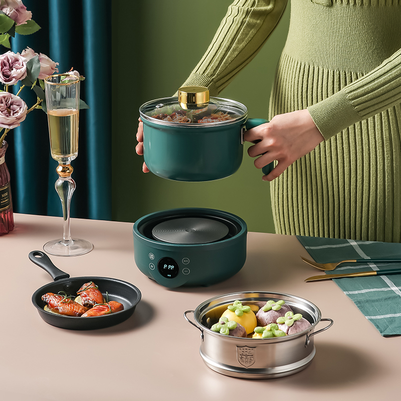 家用分离式小煮锅一人用小锅小电锅分体式电煮锅多功能宿舍学生锅