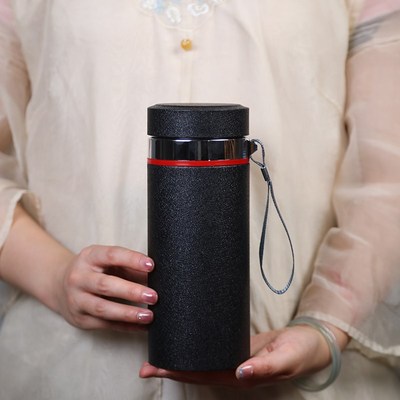 大容量紫砂保温杯男士款茶杯送父亲爸爸纪念水杯礼品定制LOGO