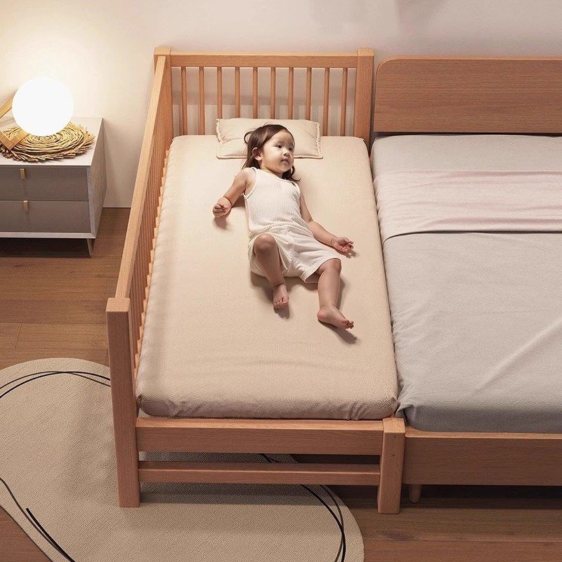 实木儿童床拼接床婴儿加宽床边大人可睡定制升降单人宝宝床带护栏,住宅家具,儿童拼接床,淘宝优惠券,粉丝福利购,淘宝优惠卷