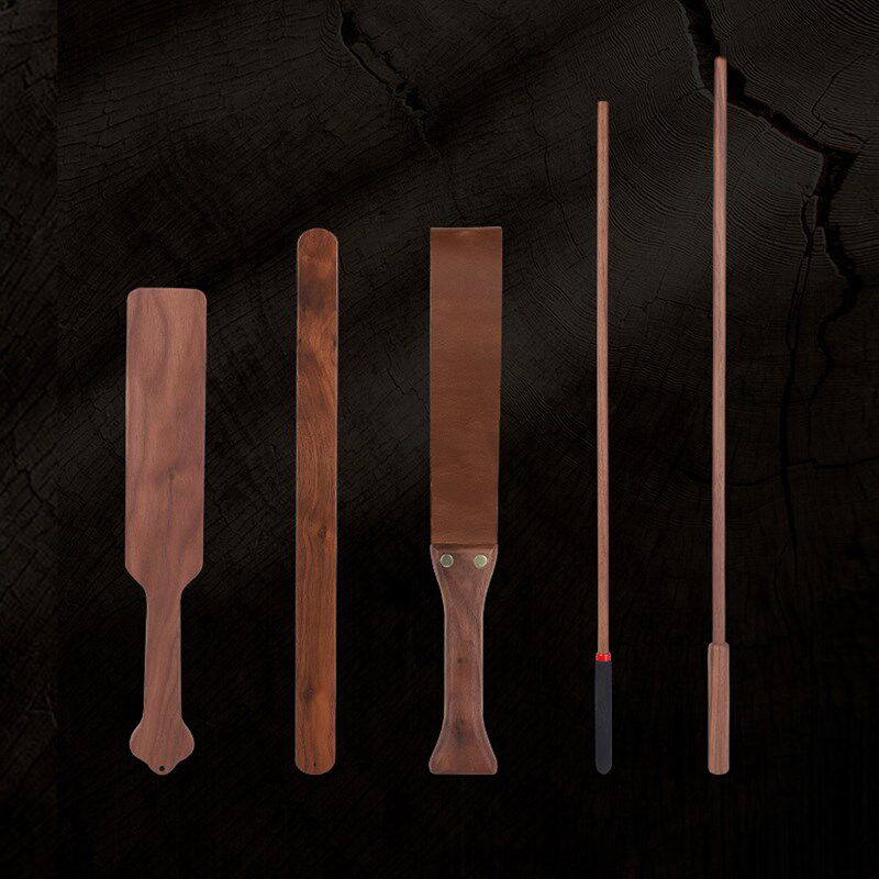 工具胡桃木方拍子戒尺皮拍套装实木戒尺鞭子O小皮鞭教鞭木教棍老