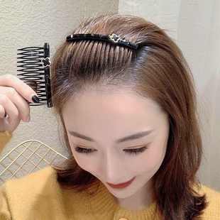 速发掐子发卡碎发脑后勺流海女头顶倒插梳盘头发用的叉梳子式发夹