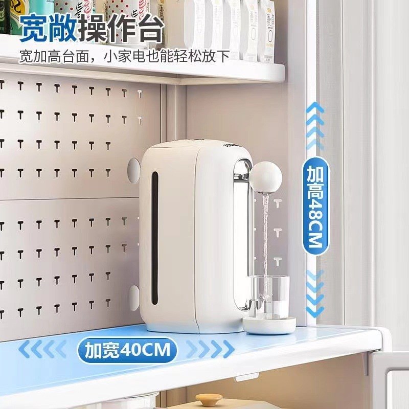 厨房餐边收纳柜子储物柜多层带门微波炉锅具落地碗柜多功能置物架