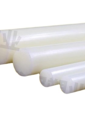PA66PA6白色高强度尼龙棒实心圆柱圆棒塑料棒胶棒尼绒塑胶棒加工
