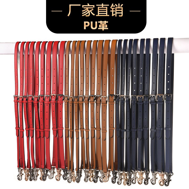 黑色女包改造可调节斜挎带替换肩带包包配件皮质包带细肩带棕加长